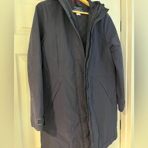 American Airlines x Lands' End Women’s S Quilted Oeko-Tex jacket parka hood